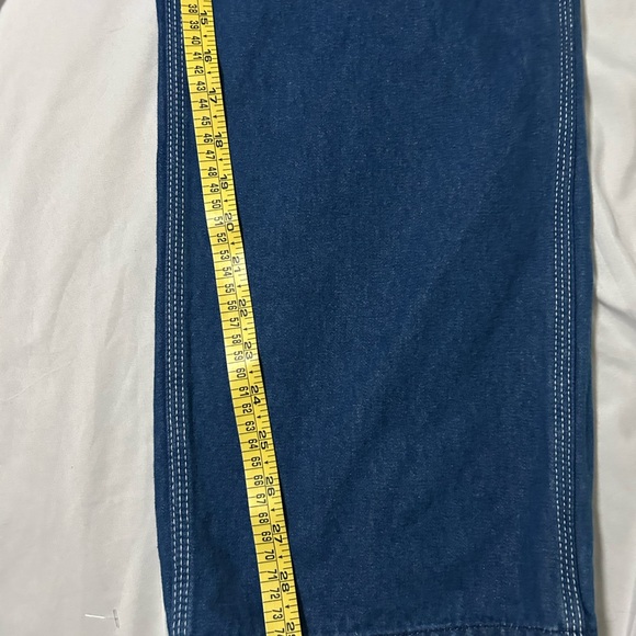 Liberty Bib Overalls Men’s 40x30 Blue Denim Baggy Workwear Carpenter Jeans - Picture 8 of 13